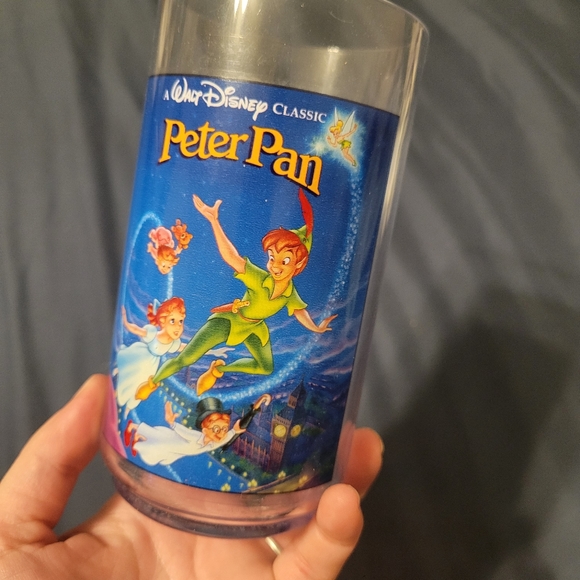 Disney Collector Series Peter Pan Plastic Glass Burger King Coca Cola 1994 Coke - Picture 4 of 7